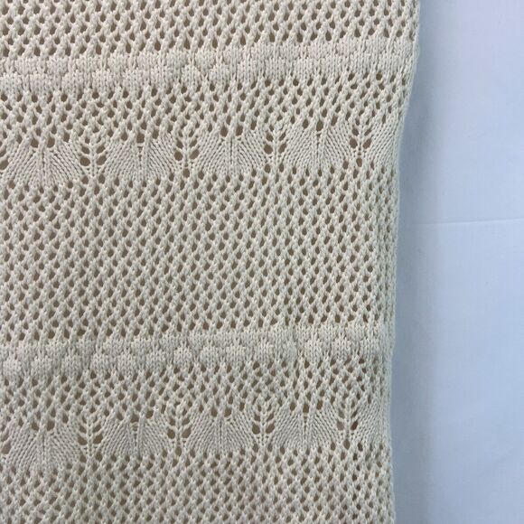 Haute Hippie Knit Crochet Midi Skirt Size XL Cream Boho Indie - Picture 3 of 9